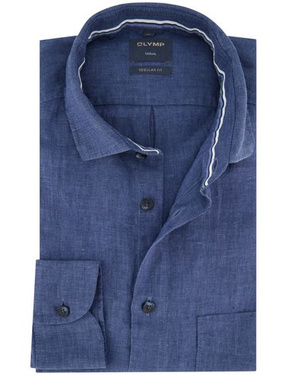 Olymp casual overhemd blauw Olymp