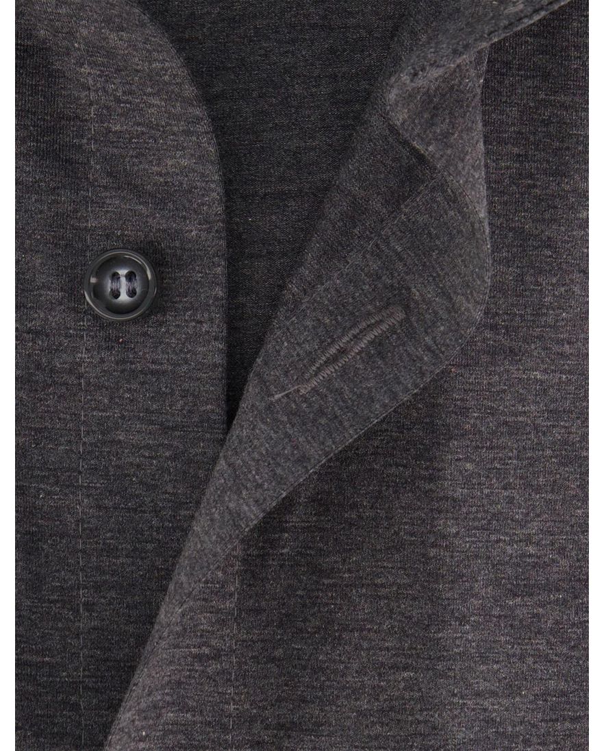 Olymp Level 5 Five overhemd gemêleerd Body Fit grijs jersey
