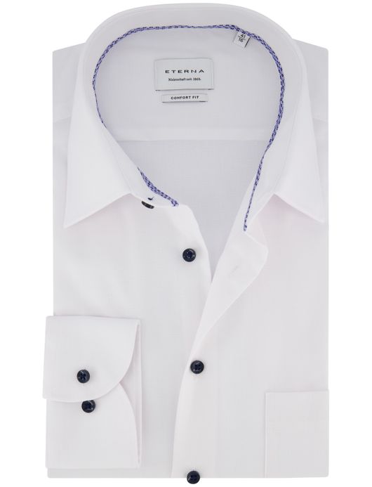 Eterna overhemd wit effen ml7