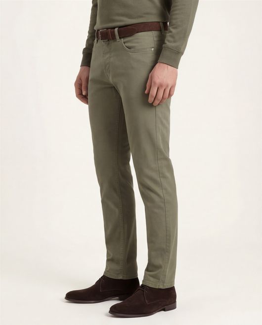 Pierre Cardin 5-p broek effen bruin