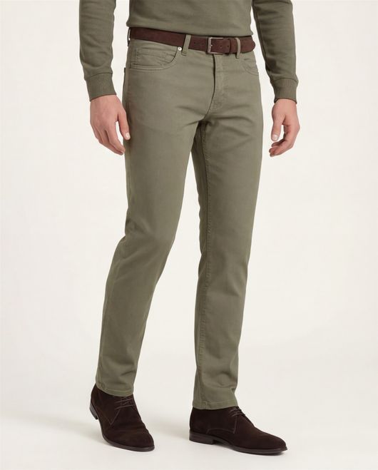 Pierre Cardin 5-p broek effen bruin