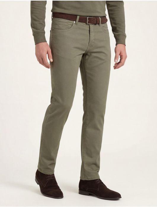 Pierre Cardin 5-p broek effen bruin