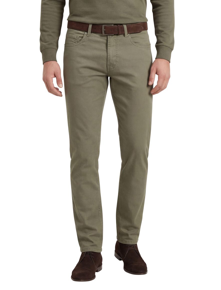 Pierre Cardin 5-p broek effen bruin katoen