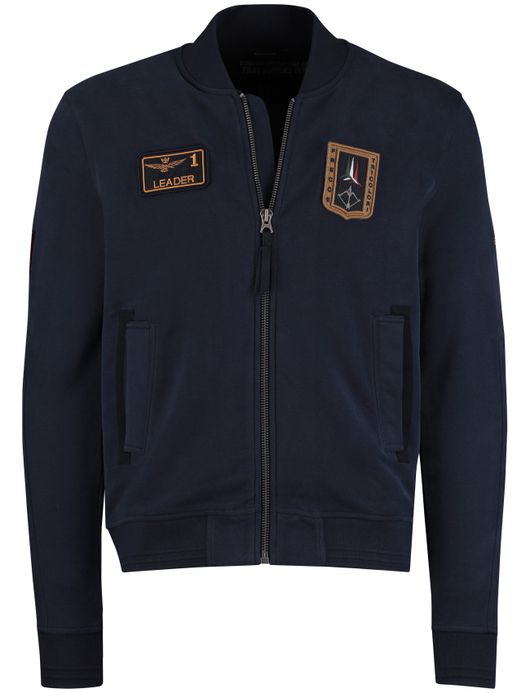 Aeronautica Militare Vest donkerblauw katoen emblemen