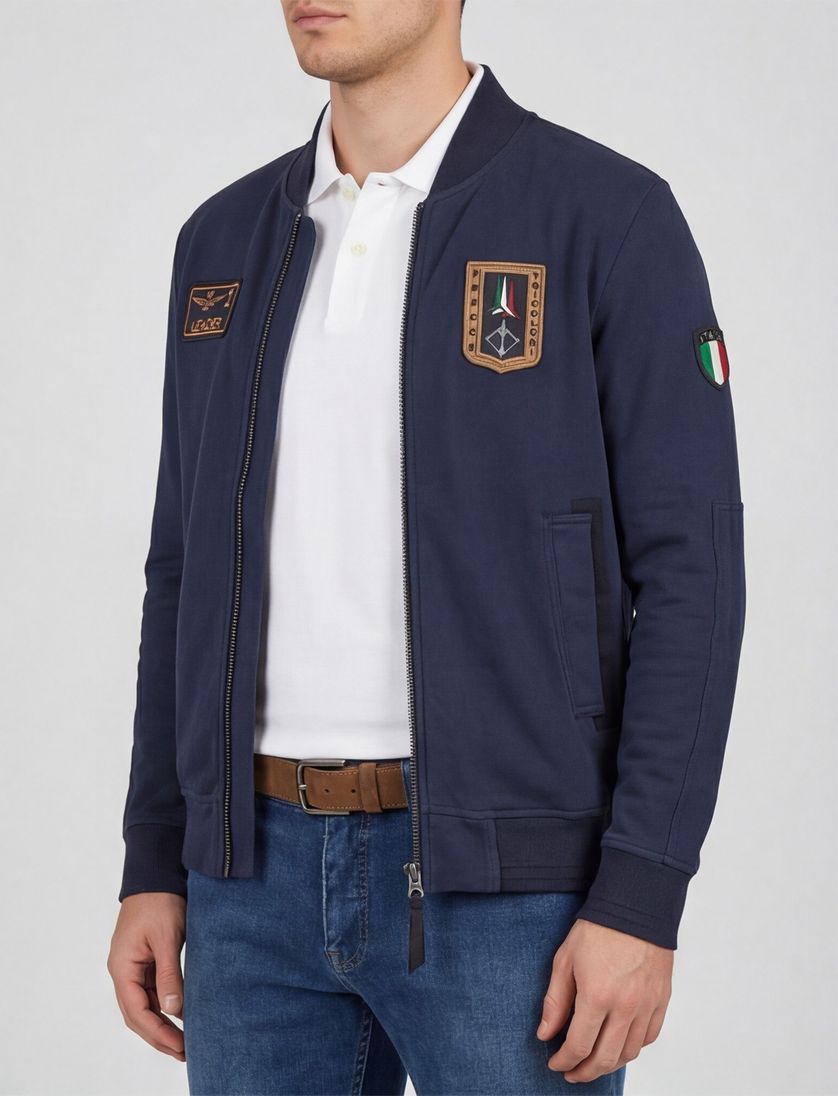 Vest Aeronautica Militare donkerblauw emblemen