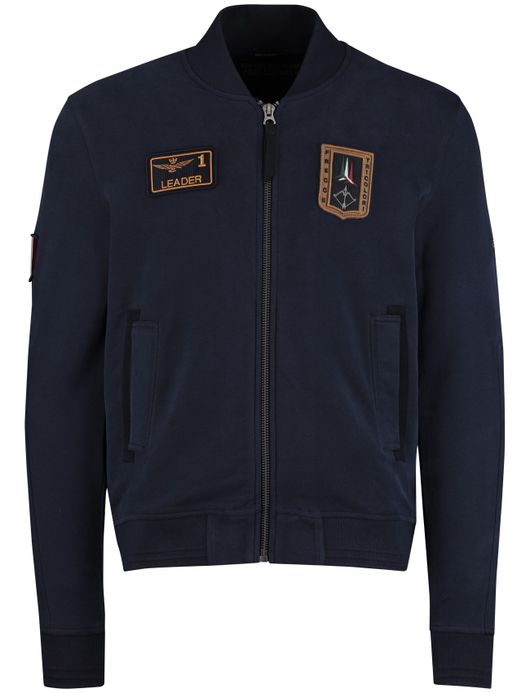 Aeronautica Militare Vest donkerblauw katoen emblemen