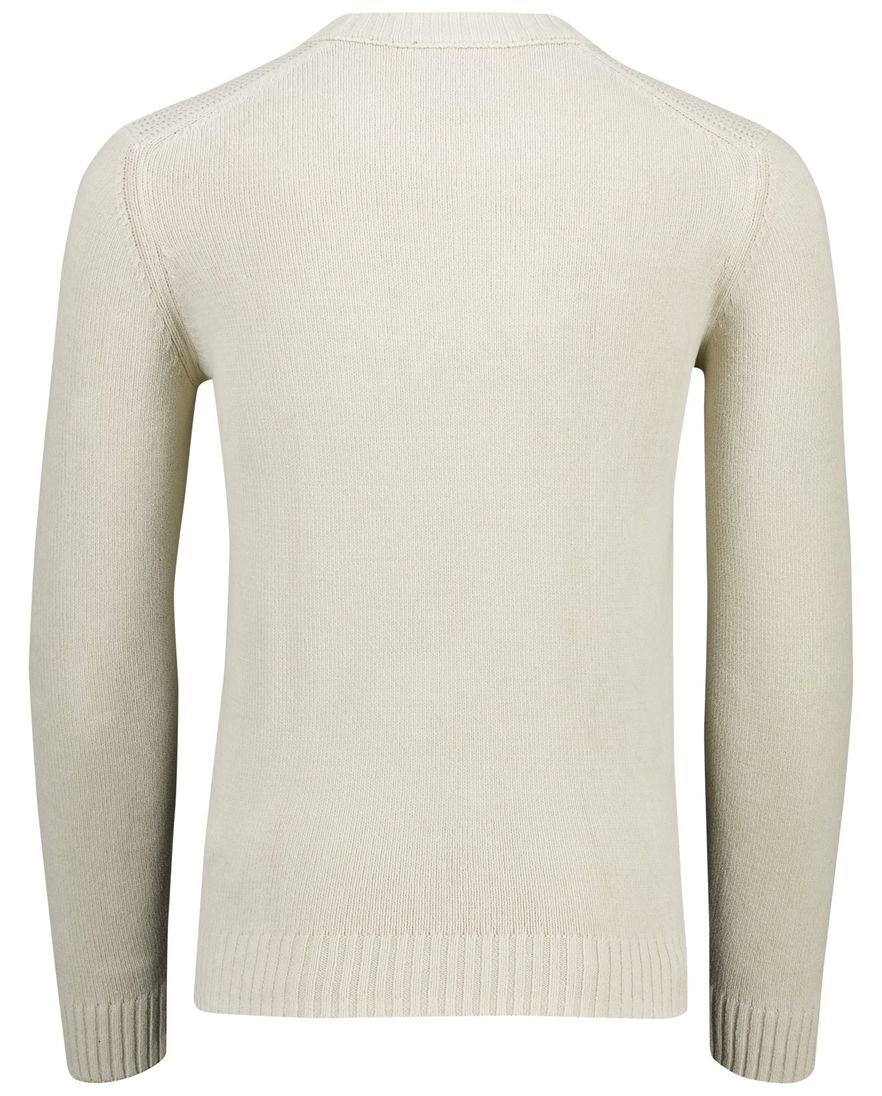 Aeronautica Militare trui gebreid beige effen normale fit