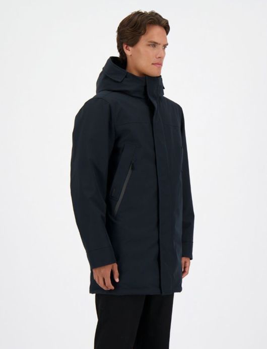 Airforce winterjas effen donkerblauw normale fit