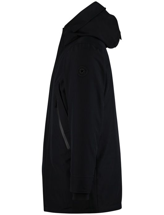 Airforce winterjas donkerblauw effen normale fit