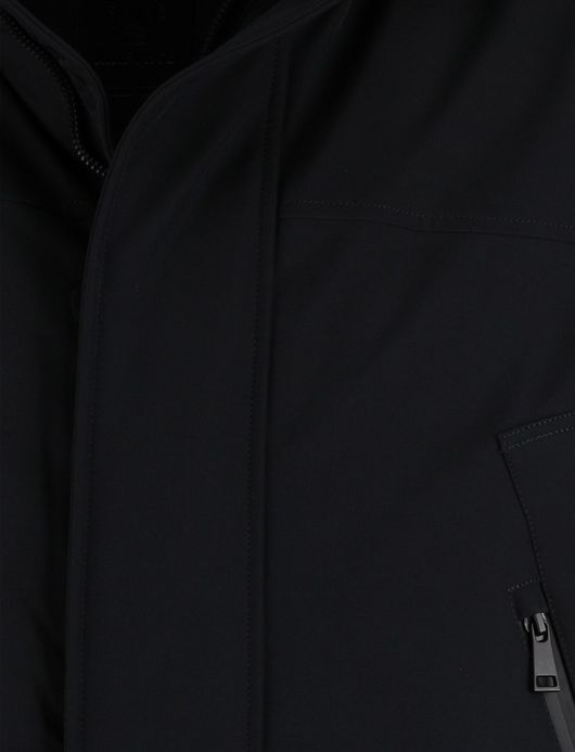 Airforce winterjas donkerblauw effen normale fit