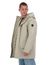 Halflange winterjas Airforce beige met capuchon