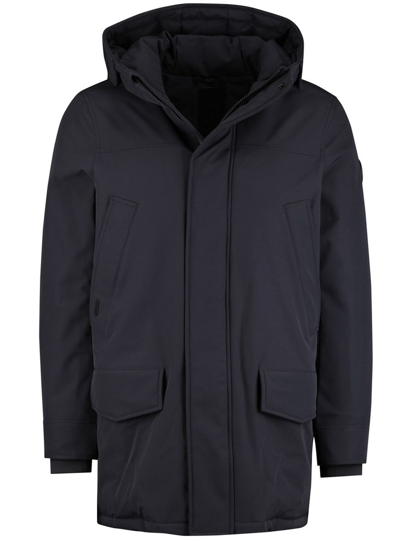 Airforce winterjas effen navy normale fit