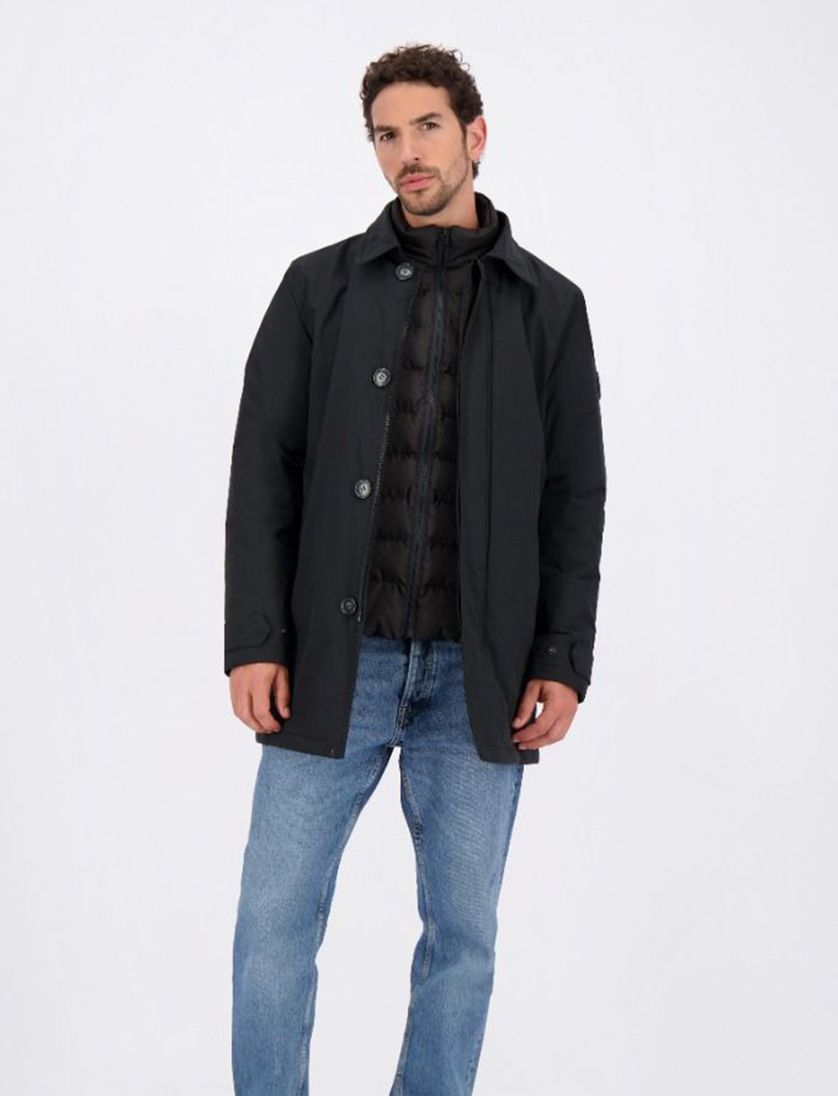 Airforce winterjas effen zwart waterdicht