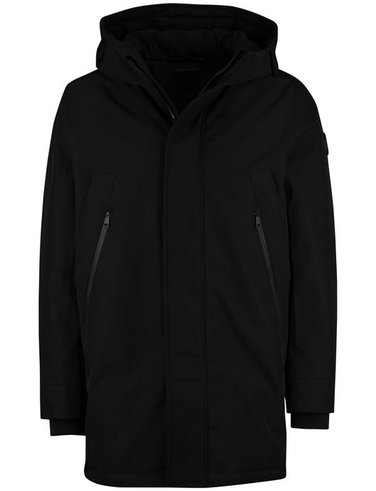 Airforce winterjas zwart effen normale fit