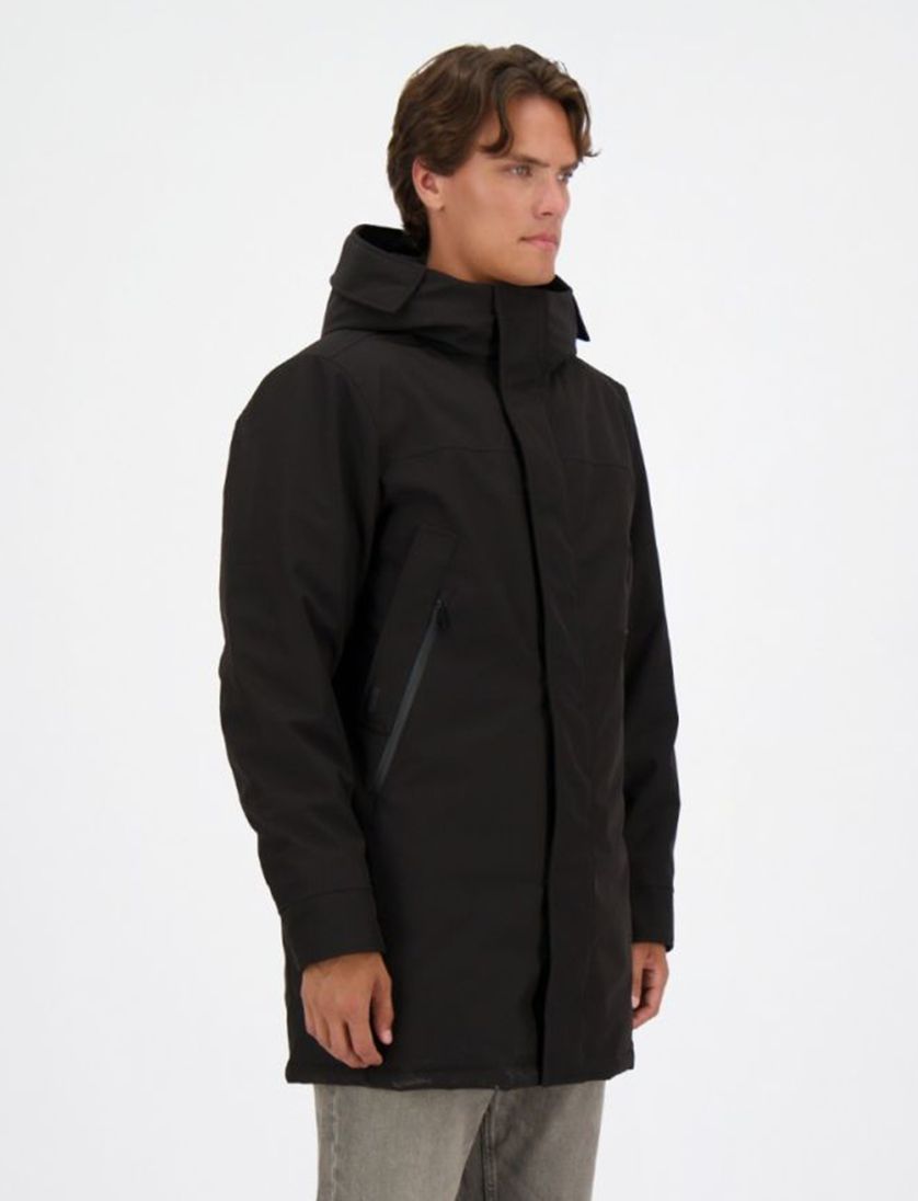 Airforce winterjas waterdicht zwart effen normale fit