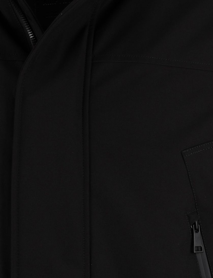 Airforce winterjas waterdicht zwart effen normale fit