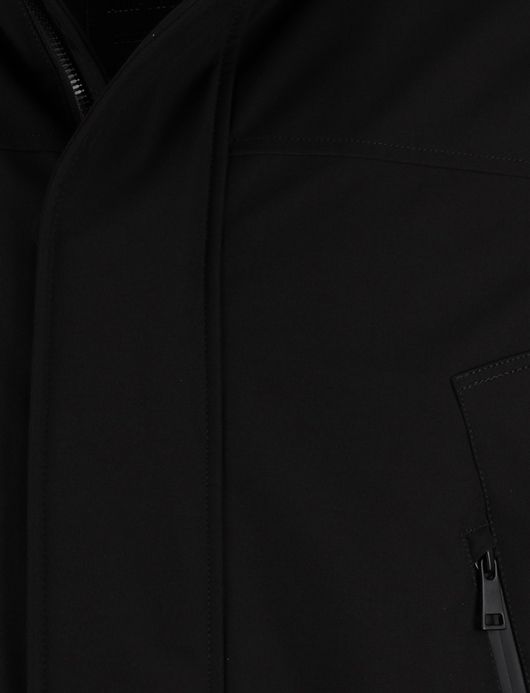 Airforce winterjas zwart effen normale fit