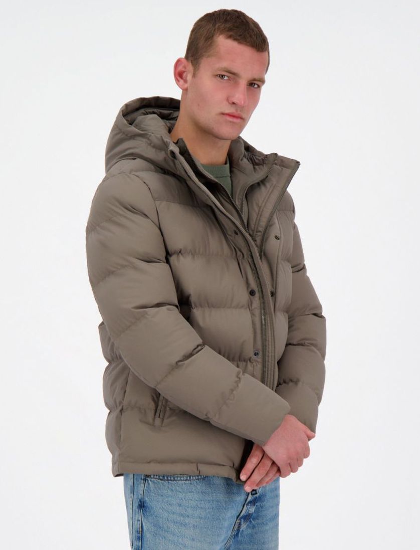 Airforce winterjas effen bruin waterdicht normale fit