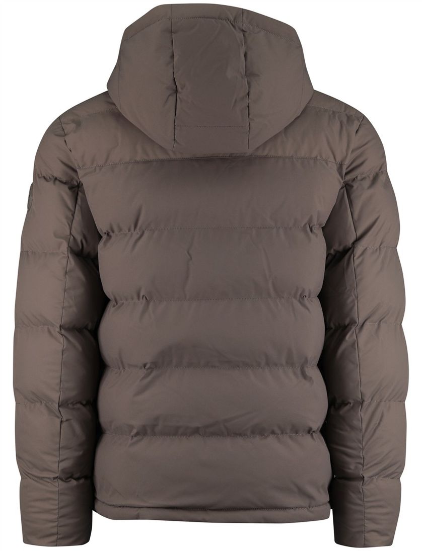 Airforce winterjas effen bruin waterdicht normale fit