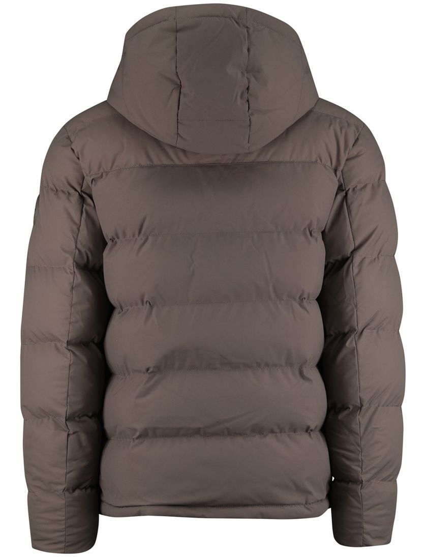 Airforce winterjas effen bruin waterdicht normale fit