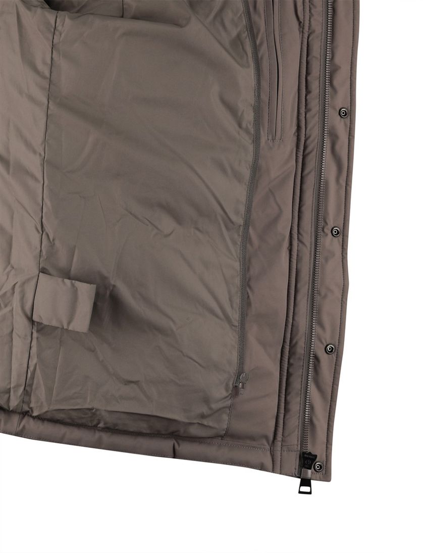 Airforce winterjas effen bruin waterdicht normale fit