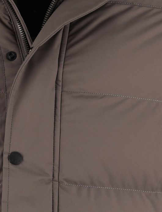 Airforce winterjas bruin effen waterdicht normale fit