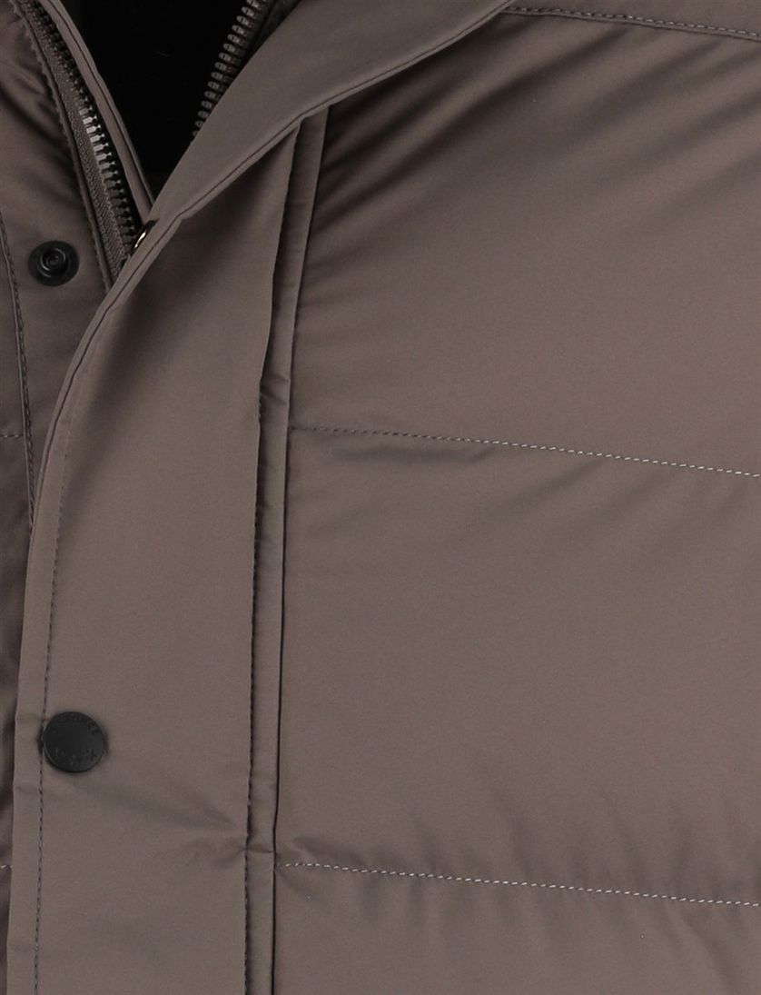 Airforce winterjas effen bruin waterdicht normale fit