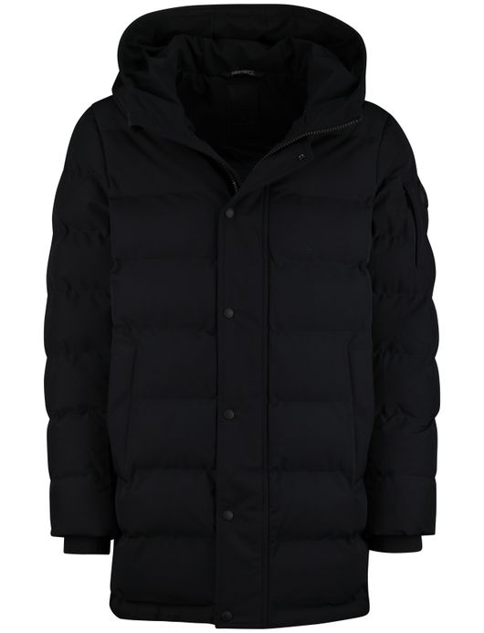 Airforce winterjas donkerblauw effen capuchon