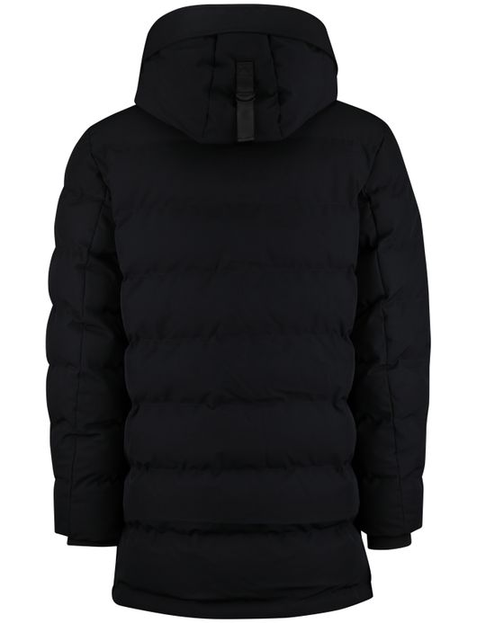 Airforce winterjas donkerblauw effen capuchon