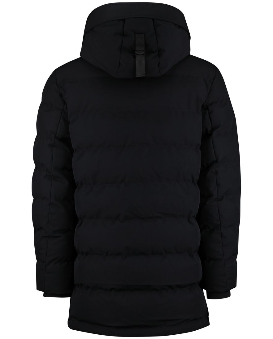 Airforce winterjas donkerblauw effen capuchon