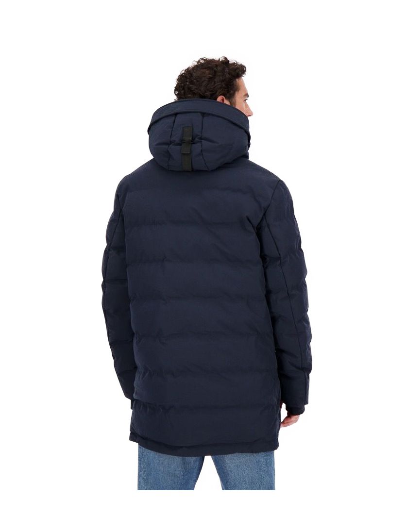 Airforce winterjas slim fit capuchon donkerblauw