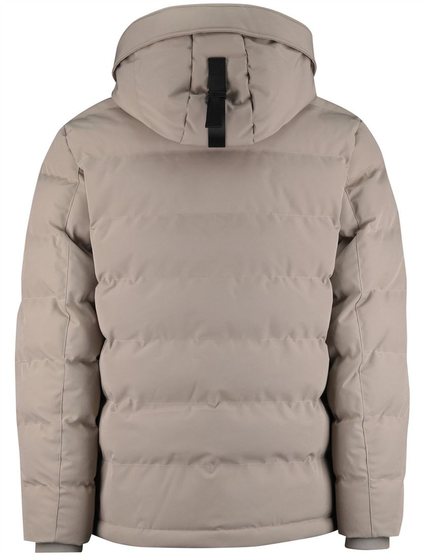 Airforce winterjas effen beige gewatteerd
