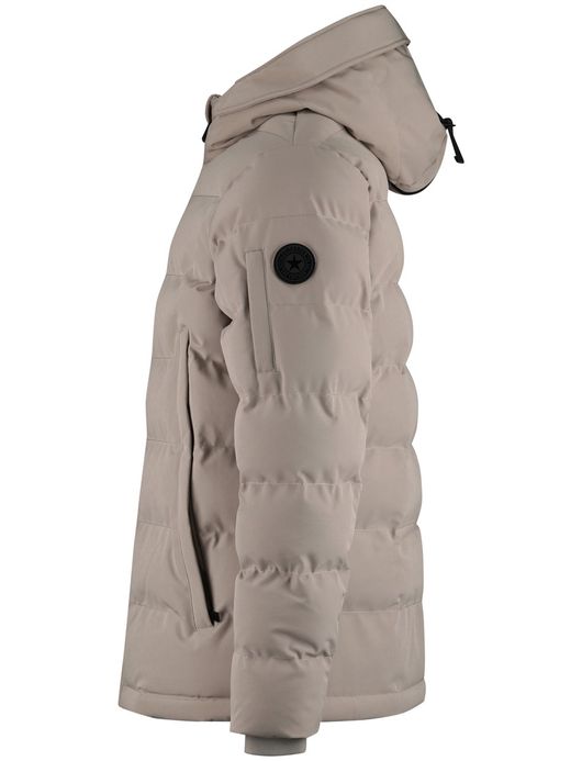 Airforce puffer jas beige effen normale fit