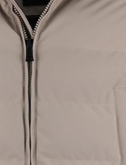 Airforce puffer jas effen beige normale fit