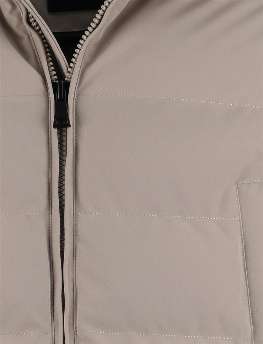 Airforce winterjas effen beige gewatteerd