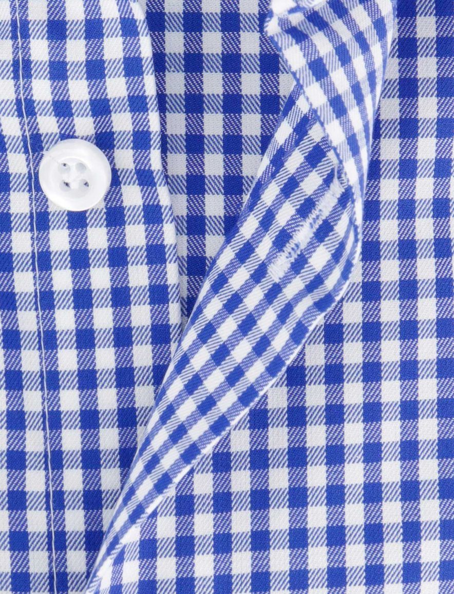 John Miller overhemd blauw geruit