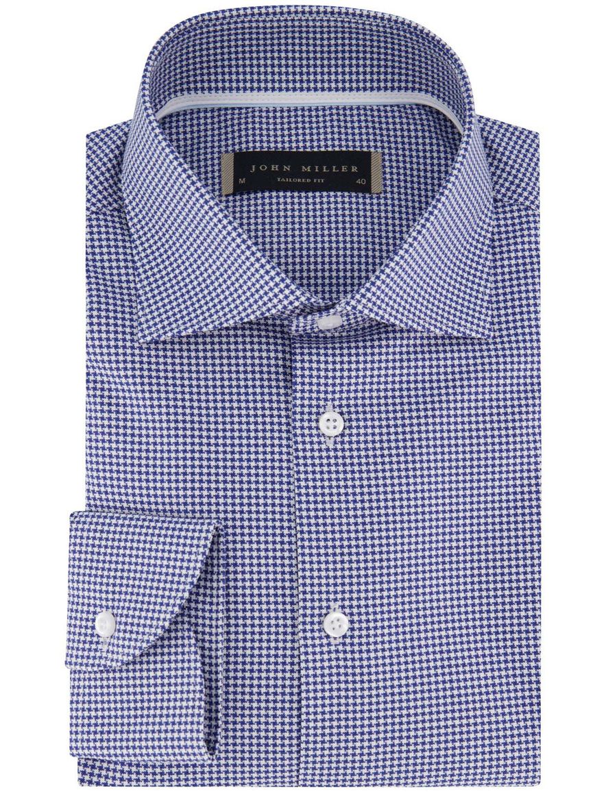 John Miller tailored fit overhemd ml7 blauw