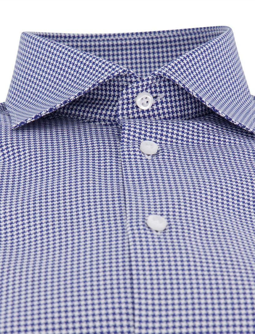 katoenen John Miller normale fit overhemd ml7 blauw print