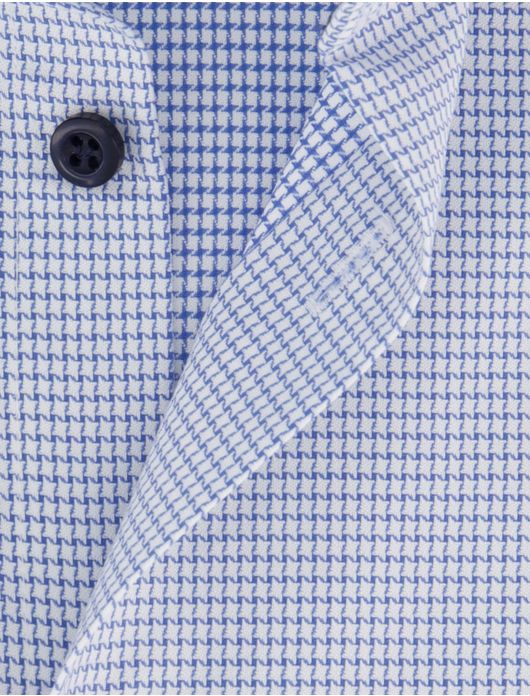 John Miller overhemd geprint blauw