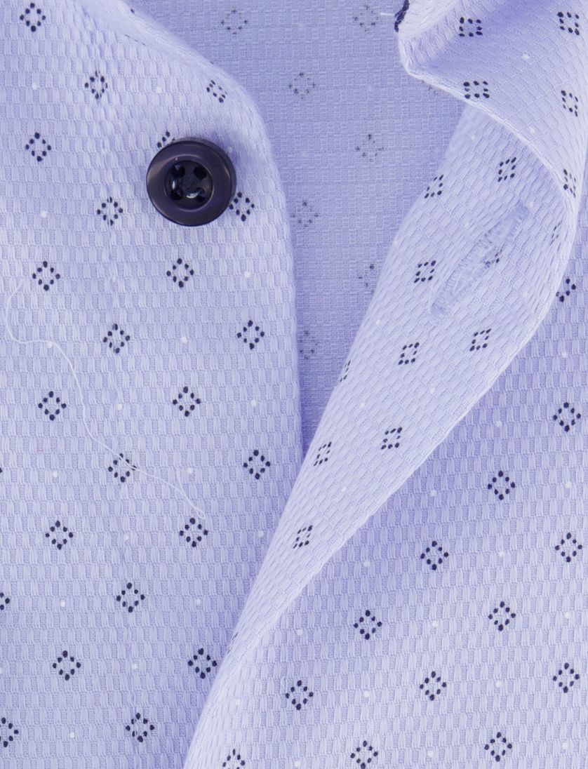 katoenen John Miller overhemd ml7 normale fit blauw print