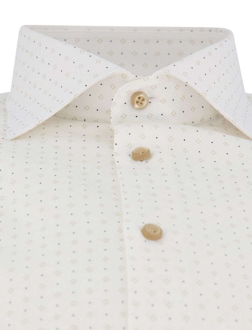 John Miller tailored fit overhemd ml7 wit patroon