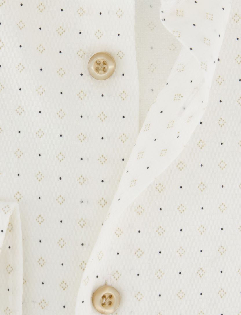 John Miller tailored fit overhemd ml7 wit patroon
