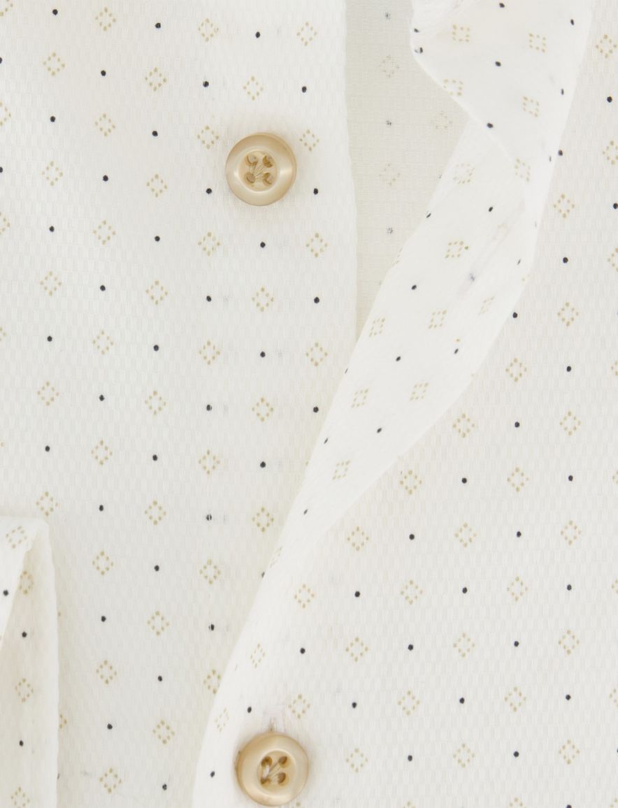 John Miller tailored fit overhemd ml7 wit patroon