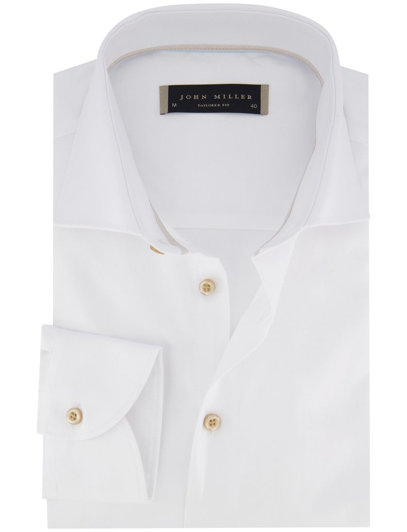 overhemd John Miller wit ml 7 katoen