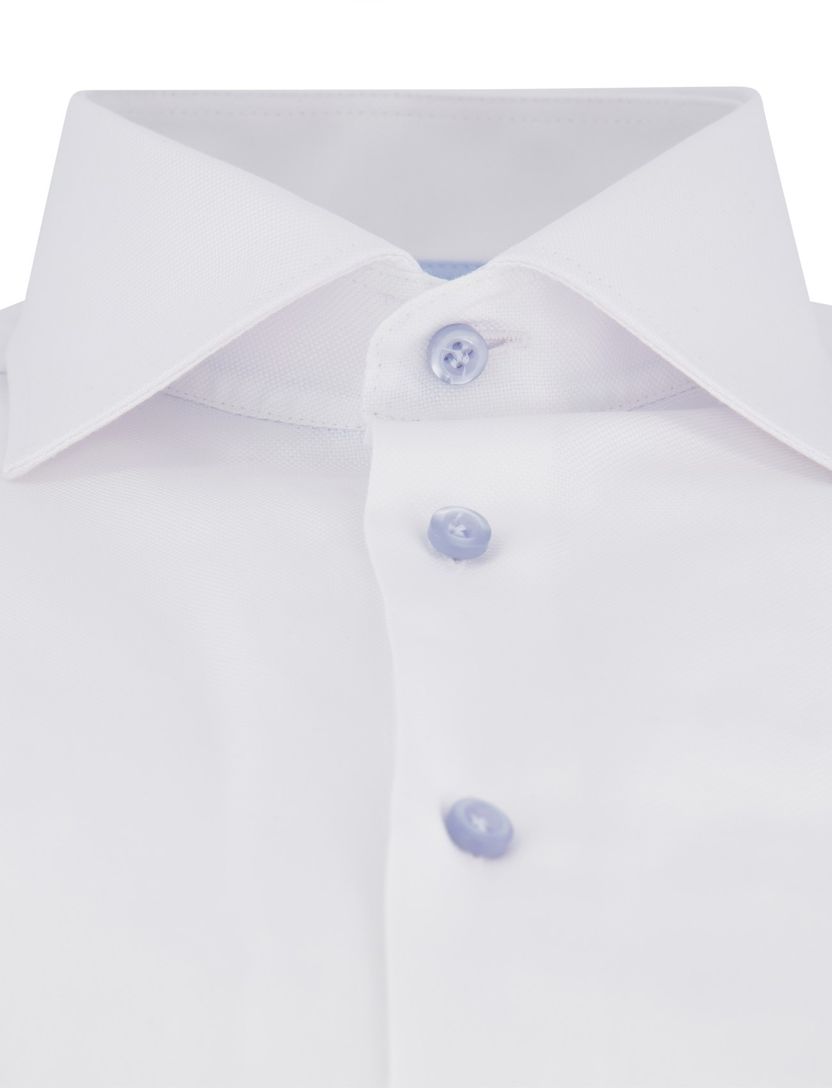 John Miller tailored fit overhemd ml7 wit effen