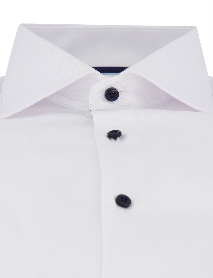 John Miller tailored fit overhemd wit katoen