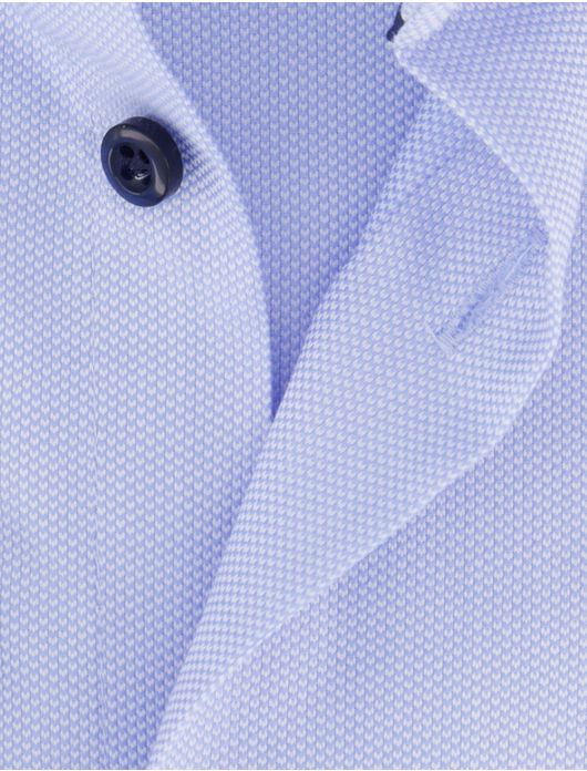 John Miller tailored fit overhemd blauw effen