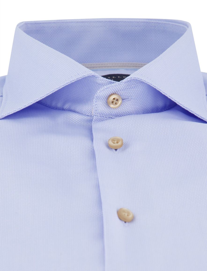 John Miller tailored fit overhemd lichtblauw effen