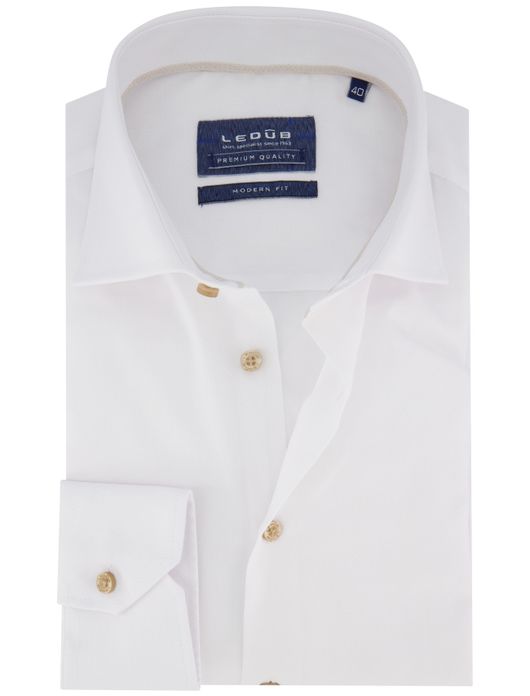 overhemd mouwlengte 7 wit Ledub Modern Fit New
