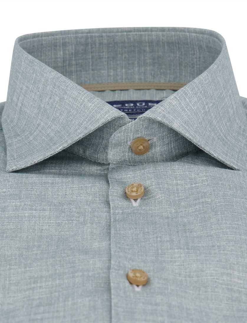 Ledub modern fit overhemd groen effen